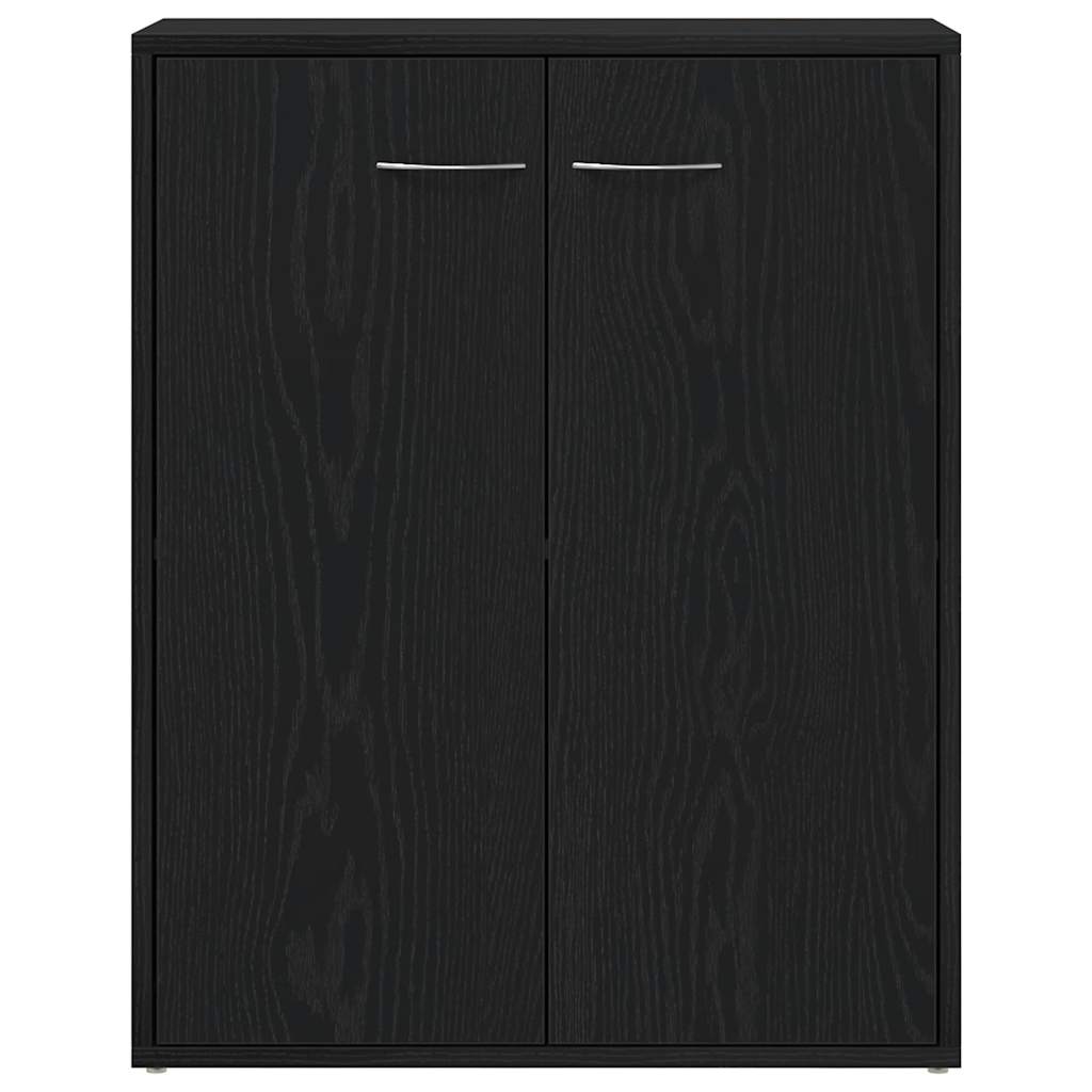 Dressoir Zwart Eiken 60x30x75 cm Engineered Wood