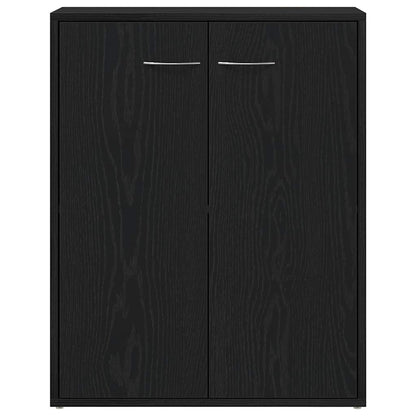 Dressoir Zwart Eiken 60x30x75 cm Engineered Wood