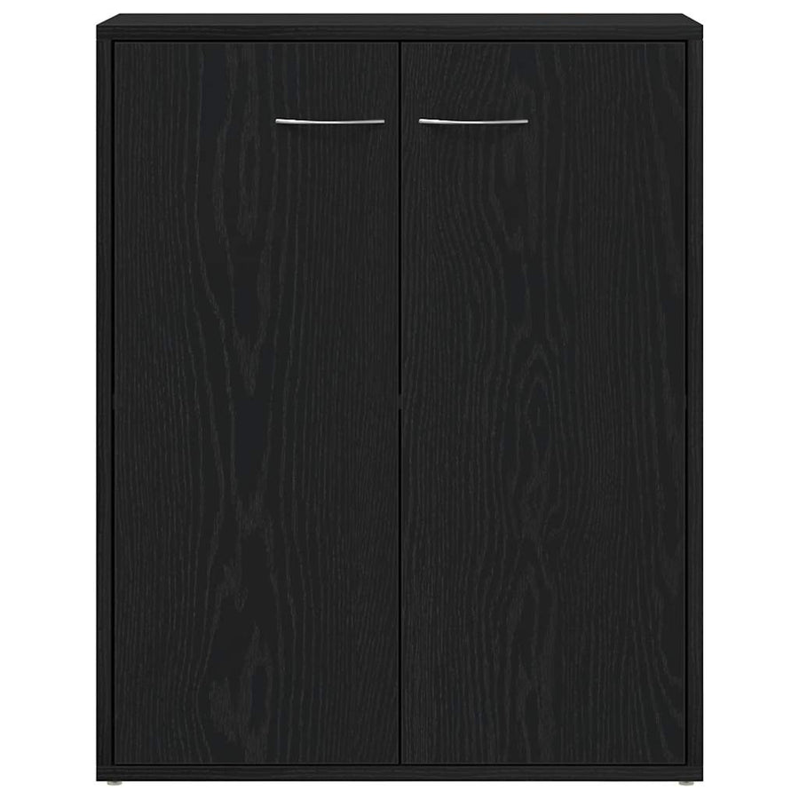 Dressoir Zwart Eiken 60x30x75 cm Engineered Wood