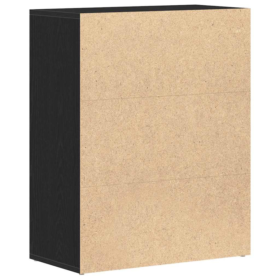 Dressoir Zwart Eiken 60x30x75 cm Engineered Wood
