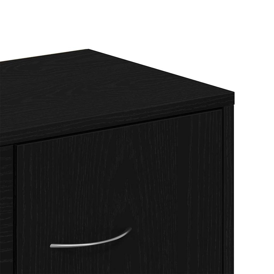 Dressoir Zwart Eiken 60x30x75 cm Engineered Wood
