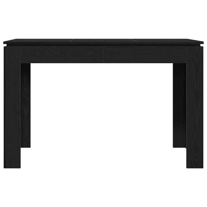 Eettafel Zwart Eiken 120x60x76 cm Bewerkt Hout