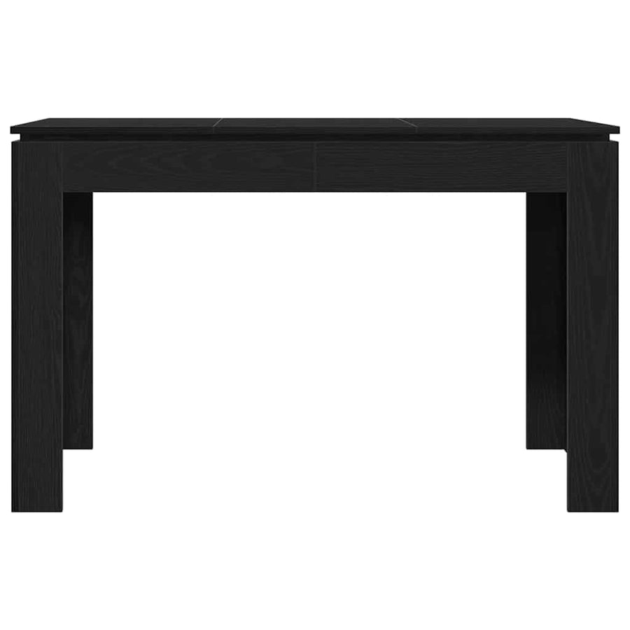 Eettafel Zwart Eiken 120x60x76 cm Bewerkt Hout