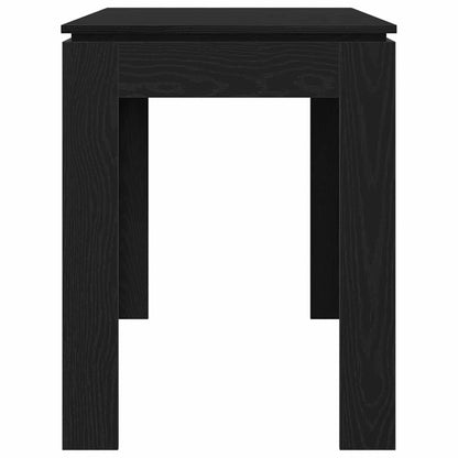 Eettafel Zwart Eiken 120x60x76 cm Bewerkt Hout