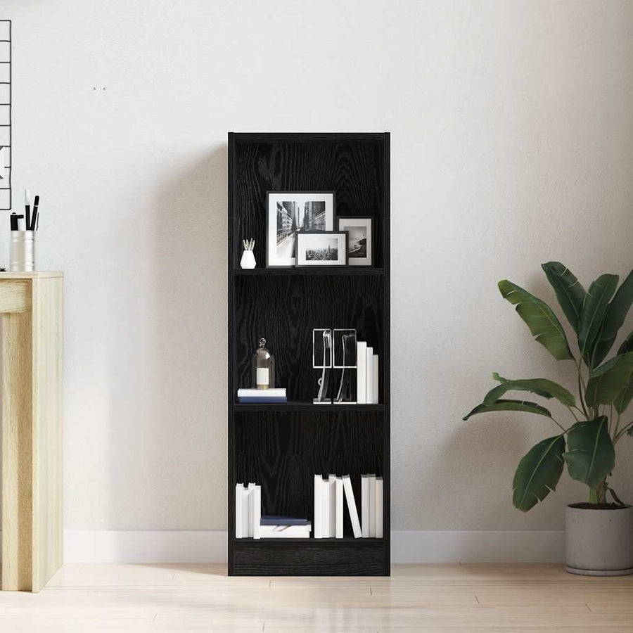 Boekenkast Zwart Eiken 40x24x109 cm Engineered Wood