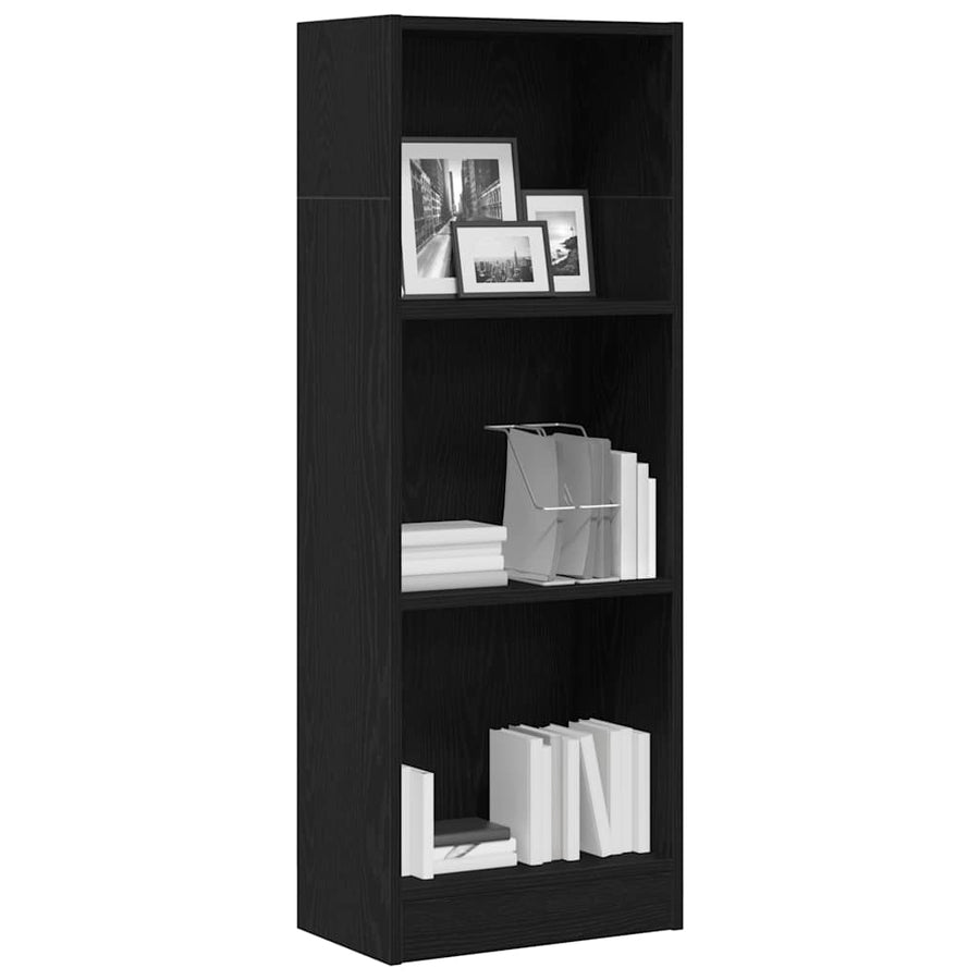 Boekenkast Zwart Eiken 40x24x109 cm Engineered Wood
