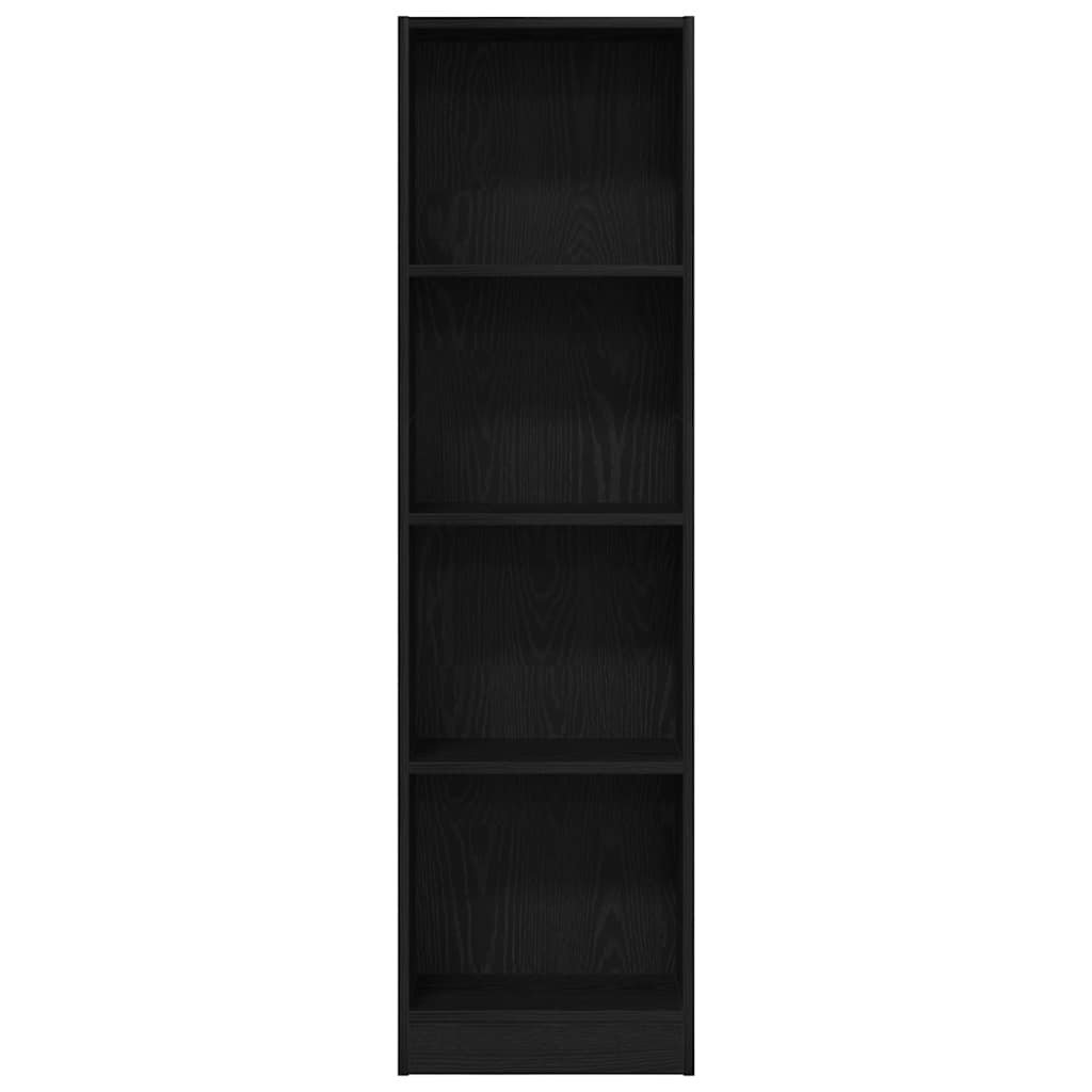Boekenkast Zwart Eiken 40x24x143 cm Engineered Wood