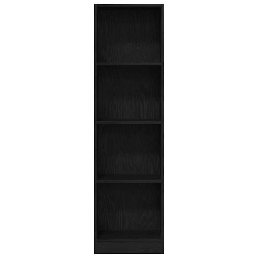 Boekenkast Zwart Eiken 40x24x143 cm Engineered Wood