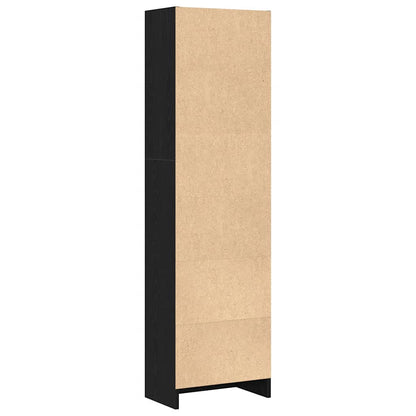 Boekenkast Zwart Eiken 40x24x143 cm Engineered Wood
