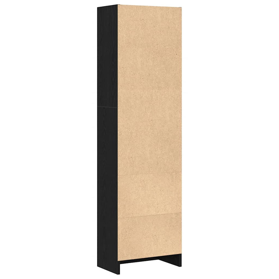 Boekenkast Zwart Eiken 40x24x143 cm Engineered Wood