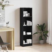 Boekenkast 40x24x143 cm zwart eiken engineered wood