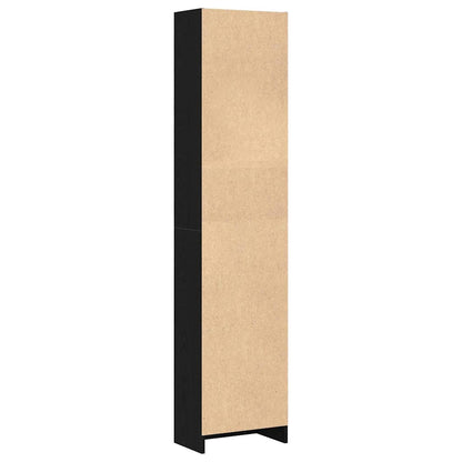 Boekenkast Zwart Eiken 40x24x176 cm Engineered Wood