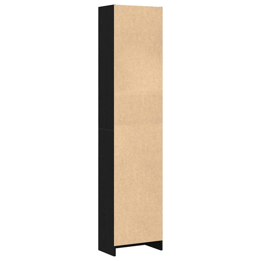 Boekenkast Zwart Eiken 40x24x176 cm Engineered Wood