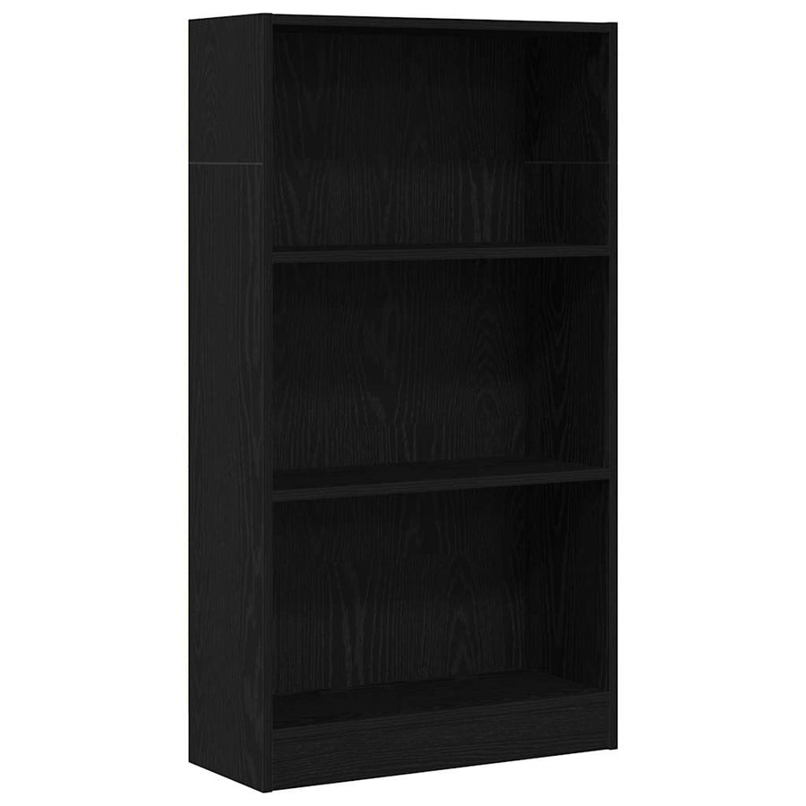 Boekenkast Zwart Eiken 60x24x109 cm Engineered Wood