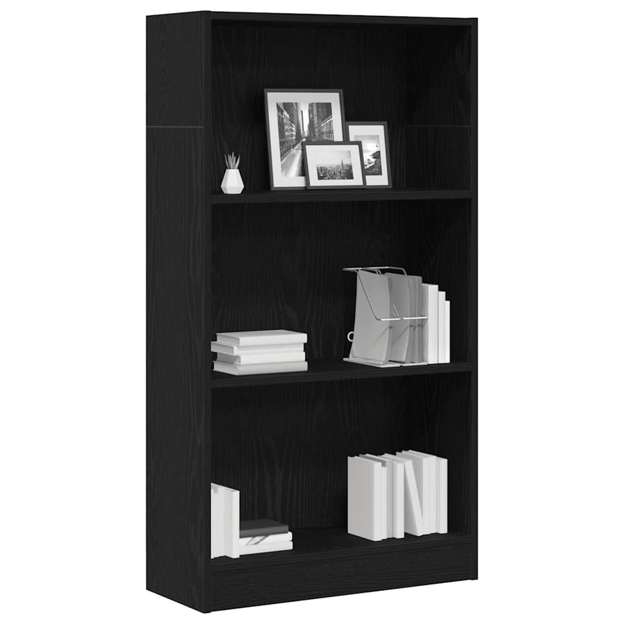 Boekenkast Zwart Eiken 60x24x109 cm Engineered Wood