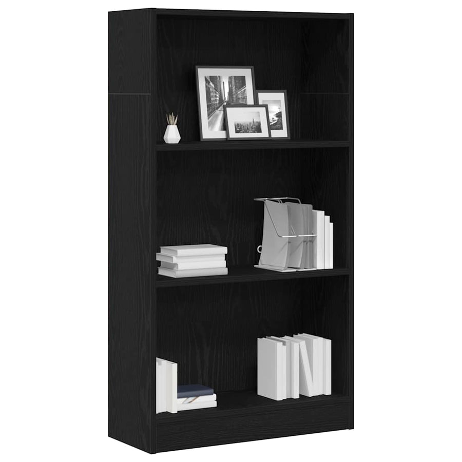Boekenkast Zwart Eiken 60x24x109 cm Engineered Wood