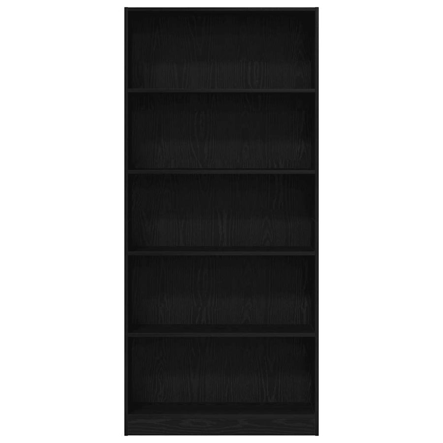 Boekenkast 80X24X Spaanplaat Kleurig Zwart Eiken 80 cm 176 cm