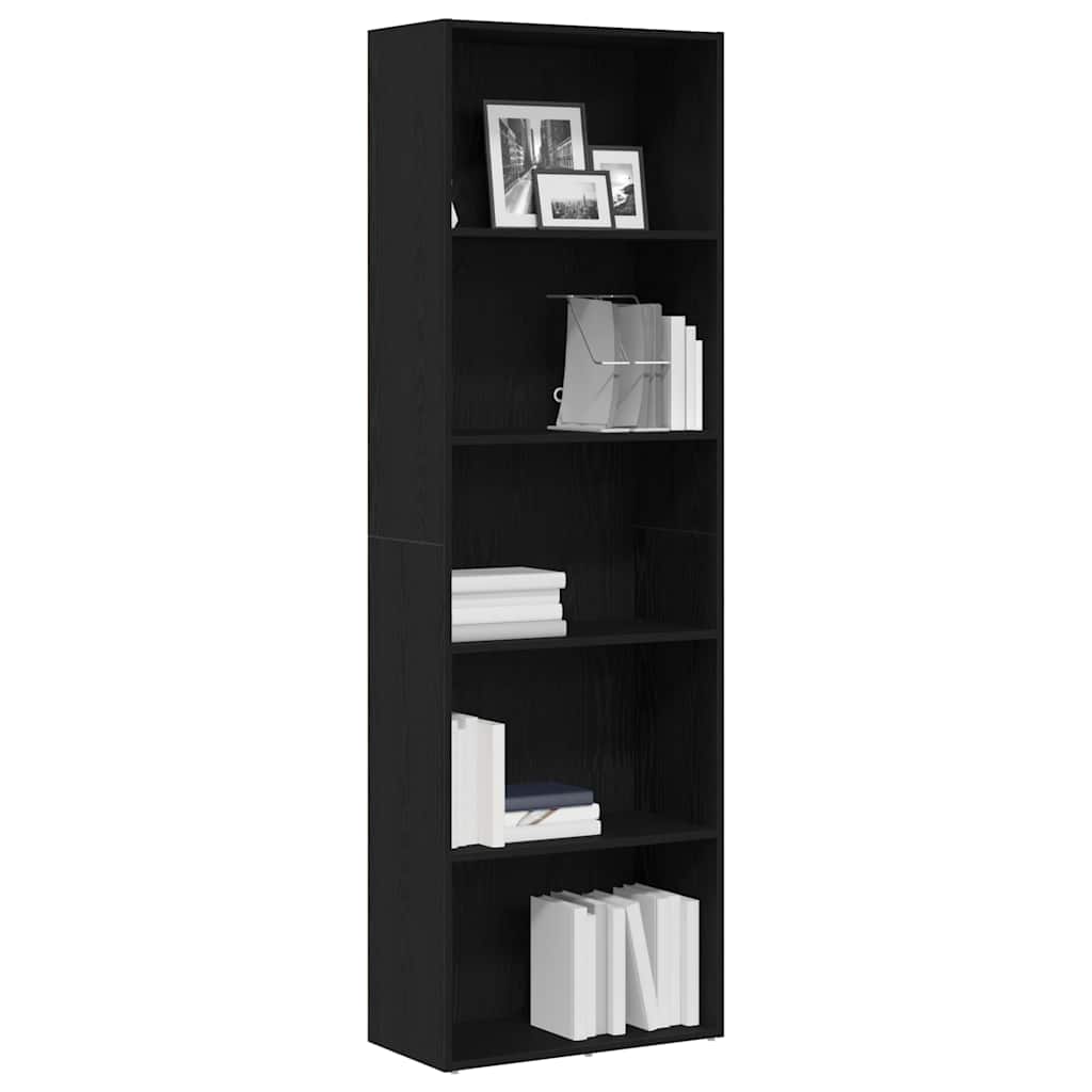 Boekenkast 60X30X Spaanplaat Kleurig Zwart Eiken 60 cm 189 cm