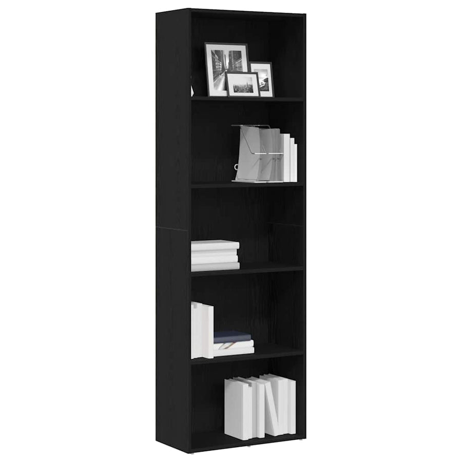 Boekenkast 60X30X Spaanplaat Kleurig Zwart Eiken 60 cm 189 cm