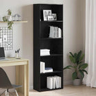 Boekenkast 60x30x189 cm spaanplaat zwart eiken