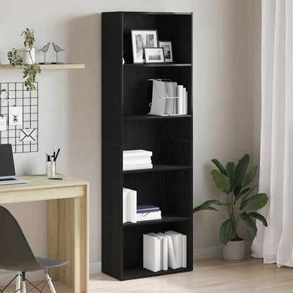 Boekenkast 60X30X Spaanplaat Kleurig Zwart Eiken 60 cm 189 cm