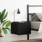 Nightstand with Drawer Black Oak 40 x 30 x 30 cm Engineered Wood