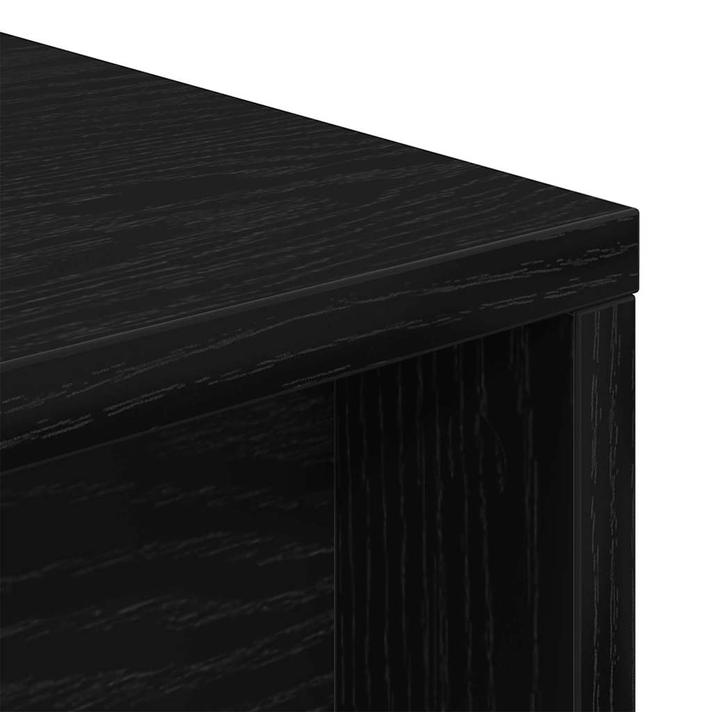 Bureau Zwart Eiken 200 x 50 x 76 cm Bewerkt hout