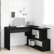 Bureau 200x50x76 cm zwart eiken bewerkt hout