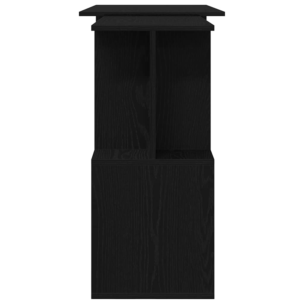 Bureau Zwart Eiken 200 x 50 x 76 cm Bewerkt hout