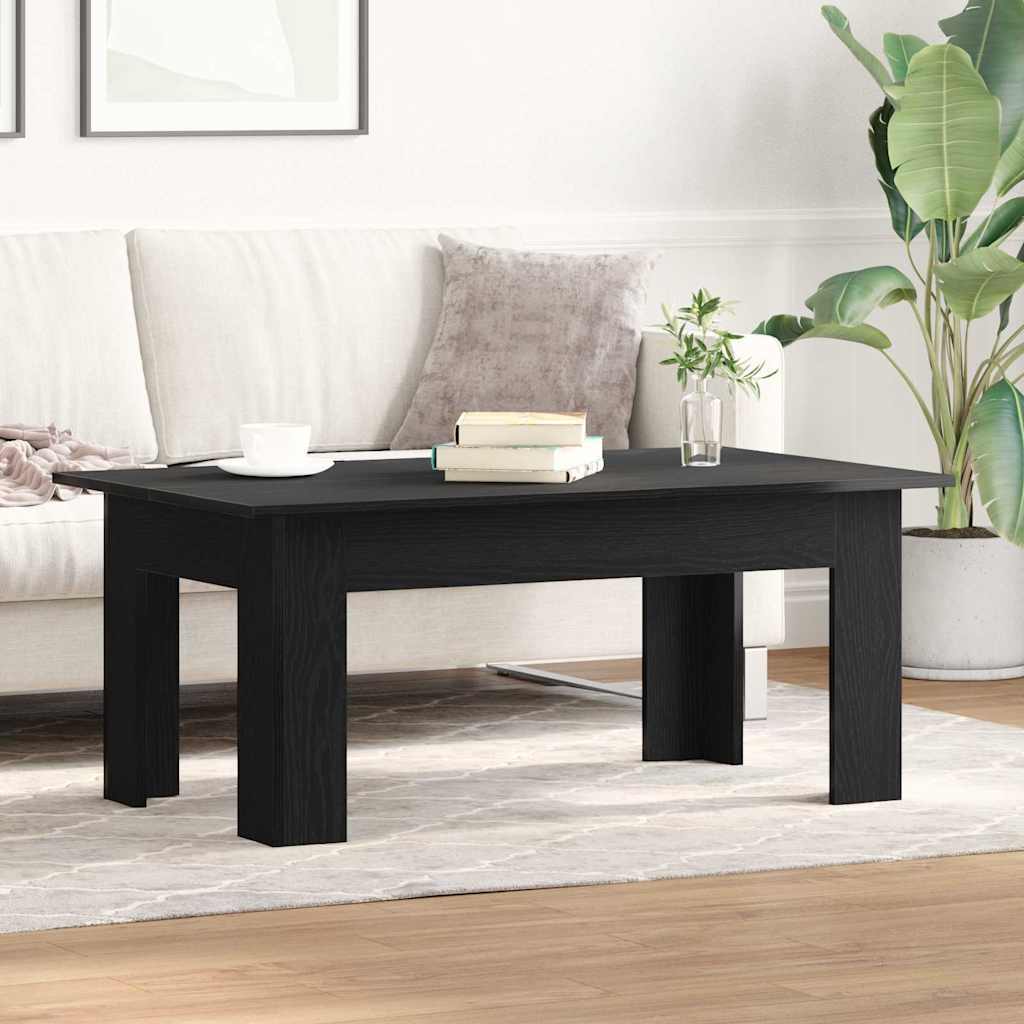| Salontafel | Zwart eiken 100 x 60 x 42 cm Bewerkt hout