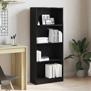 Boekenkast 60x24x143 cm zwart eiken spaanplaat