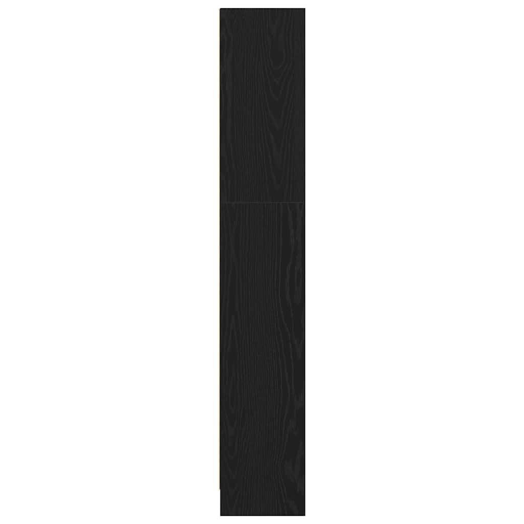 Boekenkast Zwart Eiken 60 x 24 x 143 cm Bewerkt hout