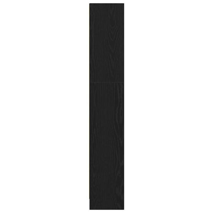 Boekenkast Zwart Eiken 60 x 24 x 143 cm Bewerkt hout