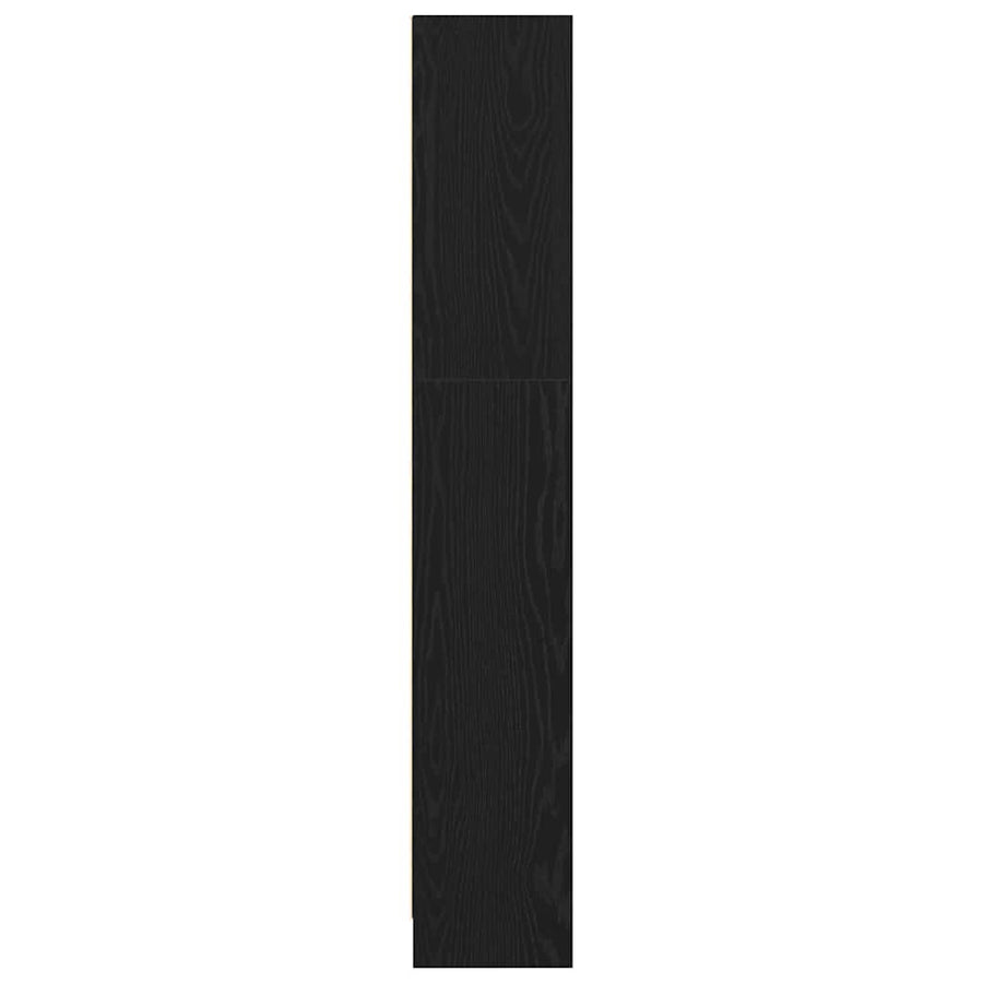 Boekenkast Zwart Eiken 60 x 24 x 143 cm Bewerkt hout