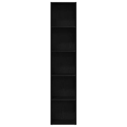 Boekenkast zwart eiken 40x30x189 cm bewerkt hout