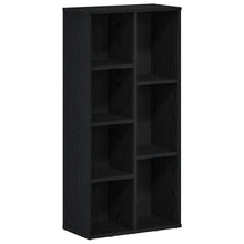 Boekenkast 50X25X104 Cm Bewerkt Hout Kleurig Zwart eiken