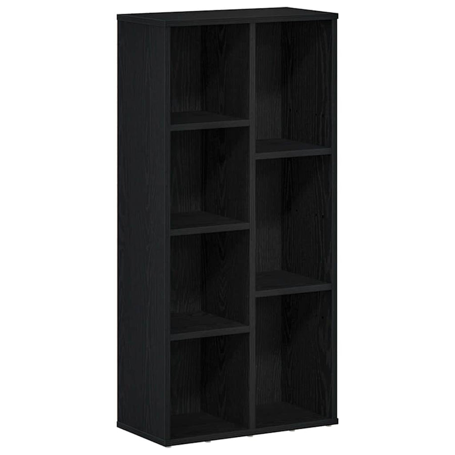 Boekenkast 50X25X104 Cm Bewerkt Hout Kleurig Zwart eiken