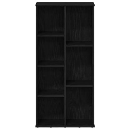 Boekenkast 50X25X104 Cm Bewerkt Hout Kleurig Zwart eiken