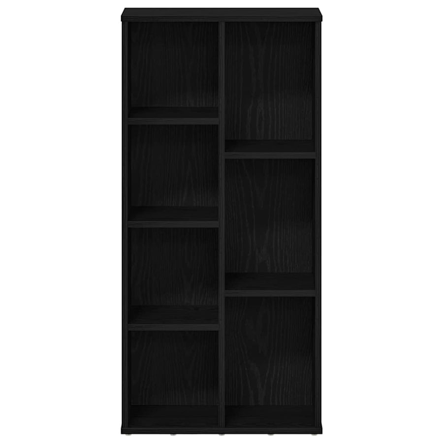 Boekenkast 50X25X104 Cm Bewerkt Hout Kleurig Zwart eiken