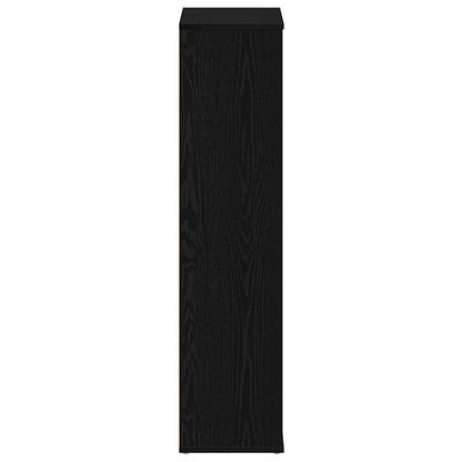 Boekenkast 50X25X104 Cm Bewerkt Hout Kleurig Zwart eiken