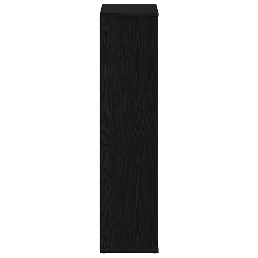 Boekenkast 50X25X104 Cm Bewerkt Hout Kleurig Zwart eiken