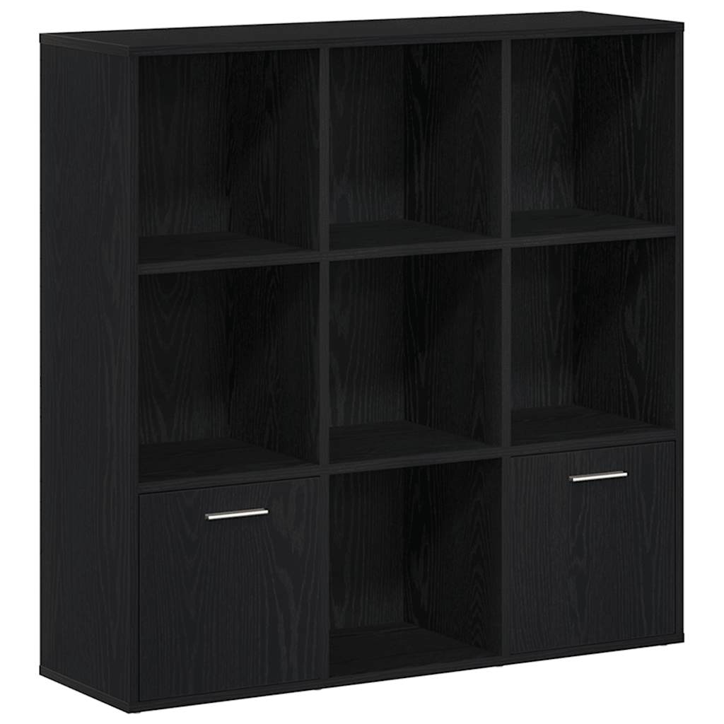 Boekenkast 98X29X97,5 Cm Bewerkt Hout Kleur Zwart eiken