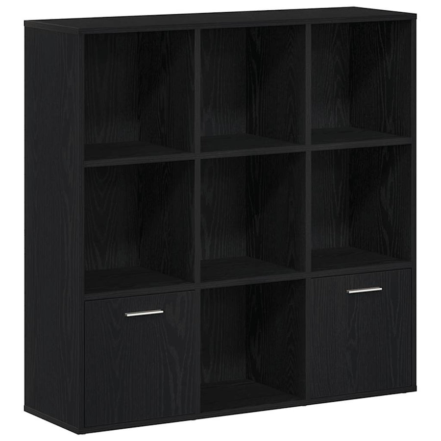 Boekenkast 98X29X97,5 Cm Bewerkt Hout Kleur Zwart eiken