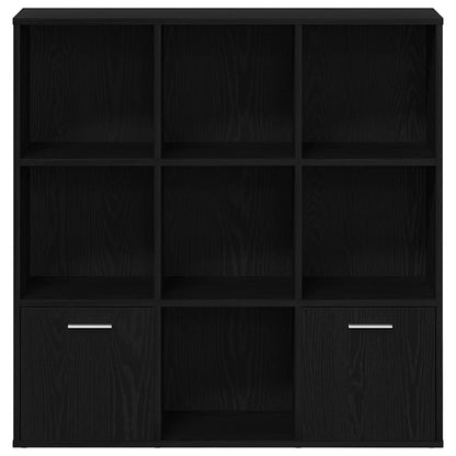 Boekenkast 98X29X97,5 Cm Bewerkt Hout Kleur Zwart eiken