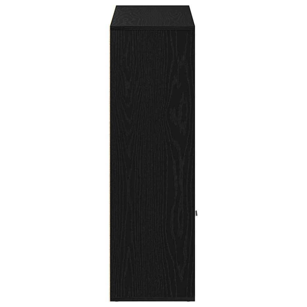Boekenkast 98X29X97,5 Cm Bewerkt Hout Kleur Zwart eiken