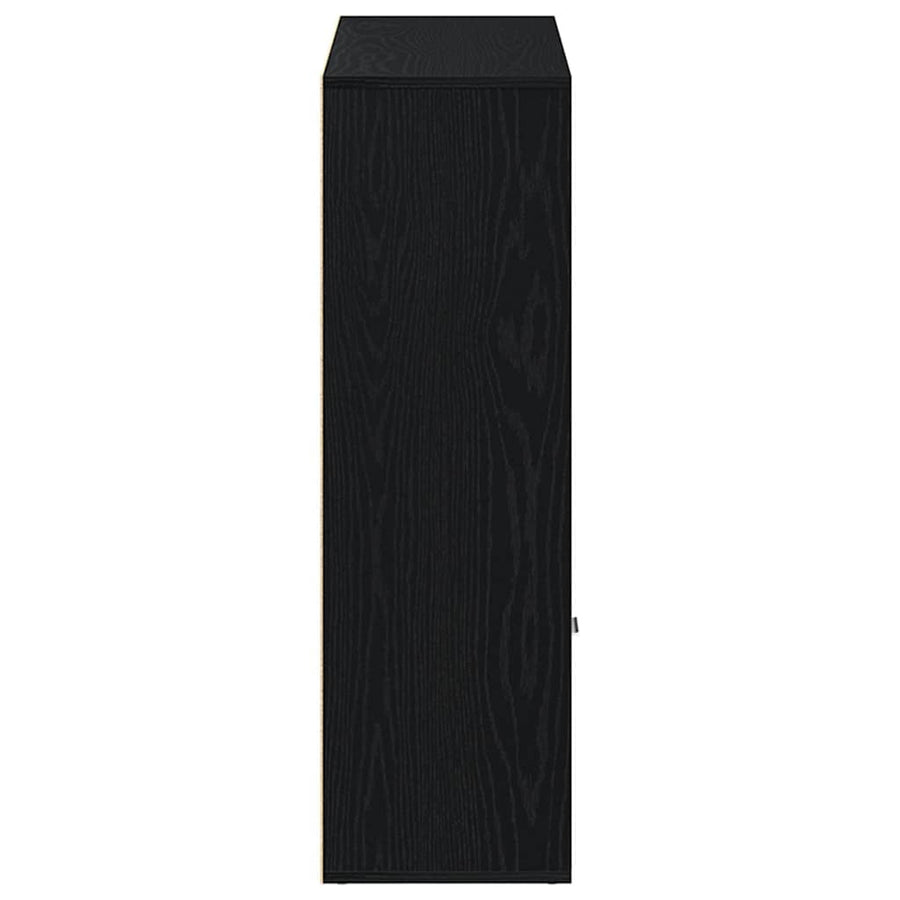 Boekenkast 98X29X97,5 Cm Bewerkt Hout Kleur Zwart eiken