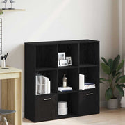 Boekenkast 98x29x97,5 cm zwart eiken bewerkt hout