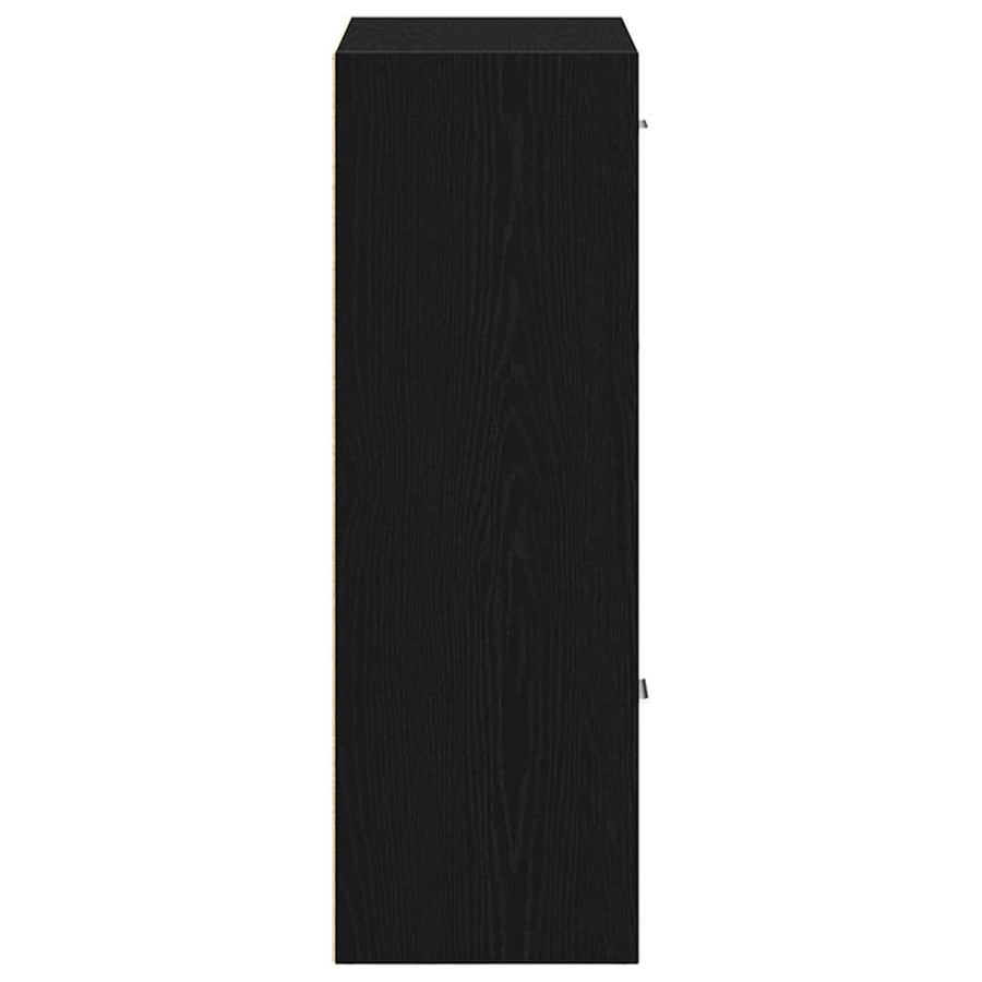 Boekenkast/kamerverdeler zwart eiken 60,5x30x90cm bewerkt hout