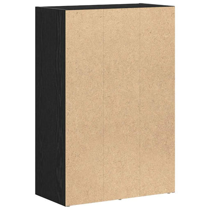 Boekenkast/kamerverdeler zwart eiken 60,5x30x90cm bewerkt hout