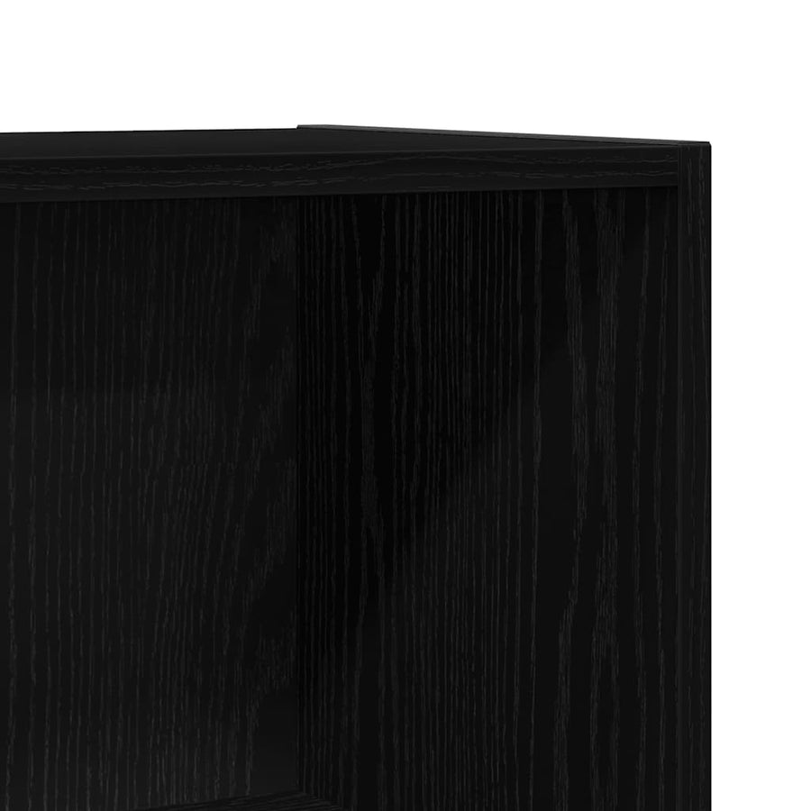 Boekenkast/kamerverdeler zwart eiken 60,5x30x90cm bewerkt hout